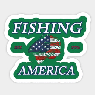 Fishing America bass Sticker